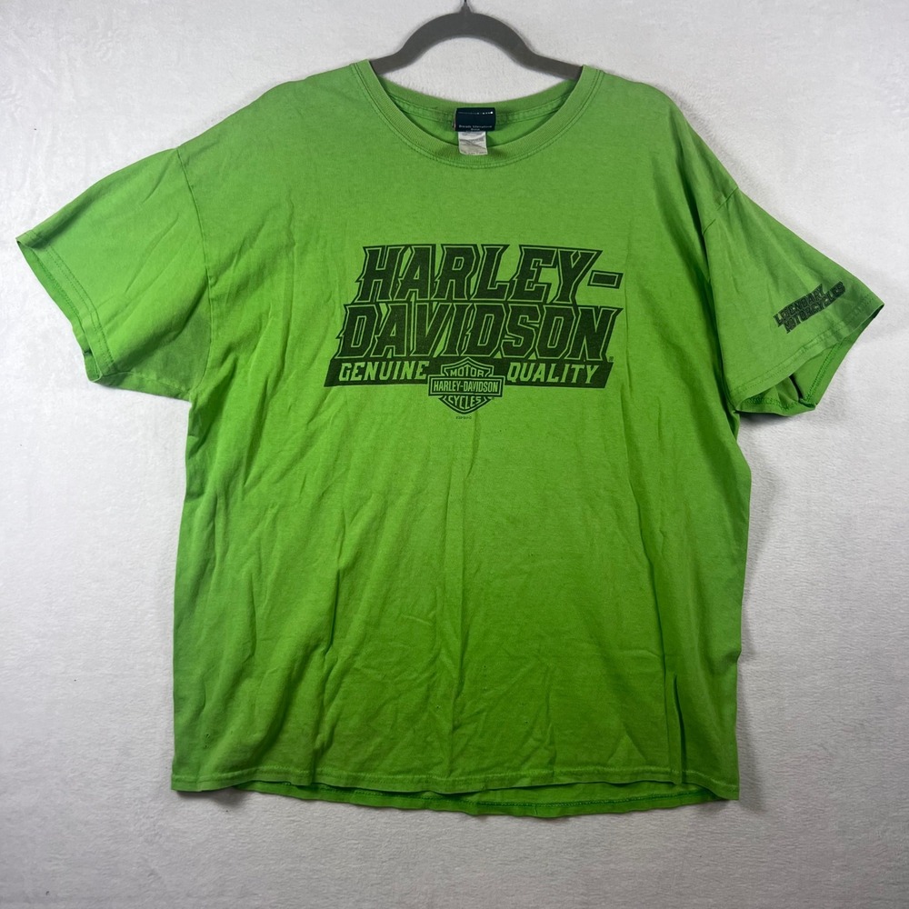 Harley-Davidson Deadwood South Dakota Graphic T-Shirt Mens XL Green Cotton Tee